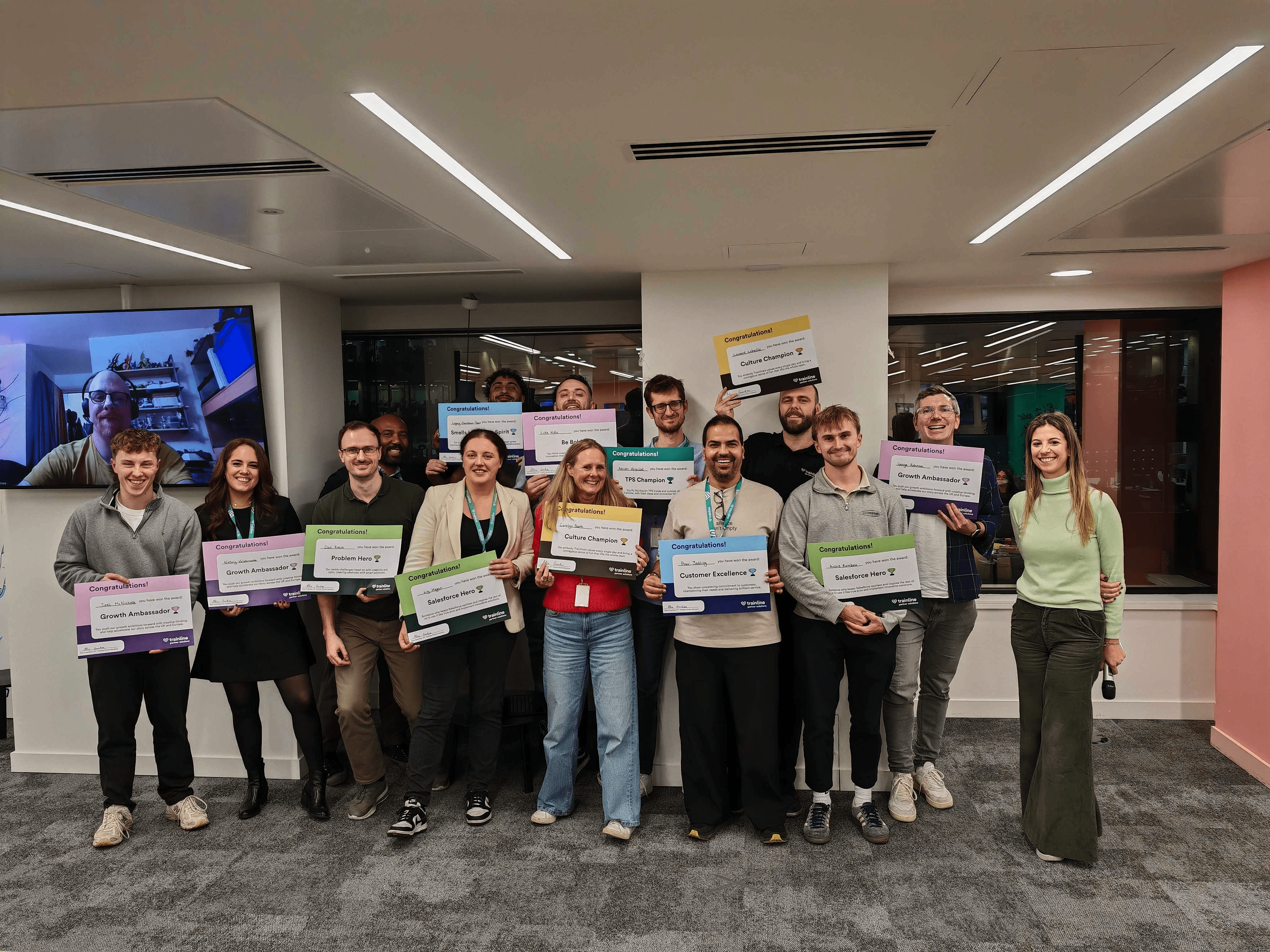 The Trainline Partner Solutions team awards evening